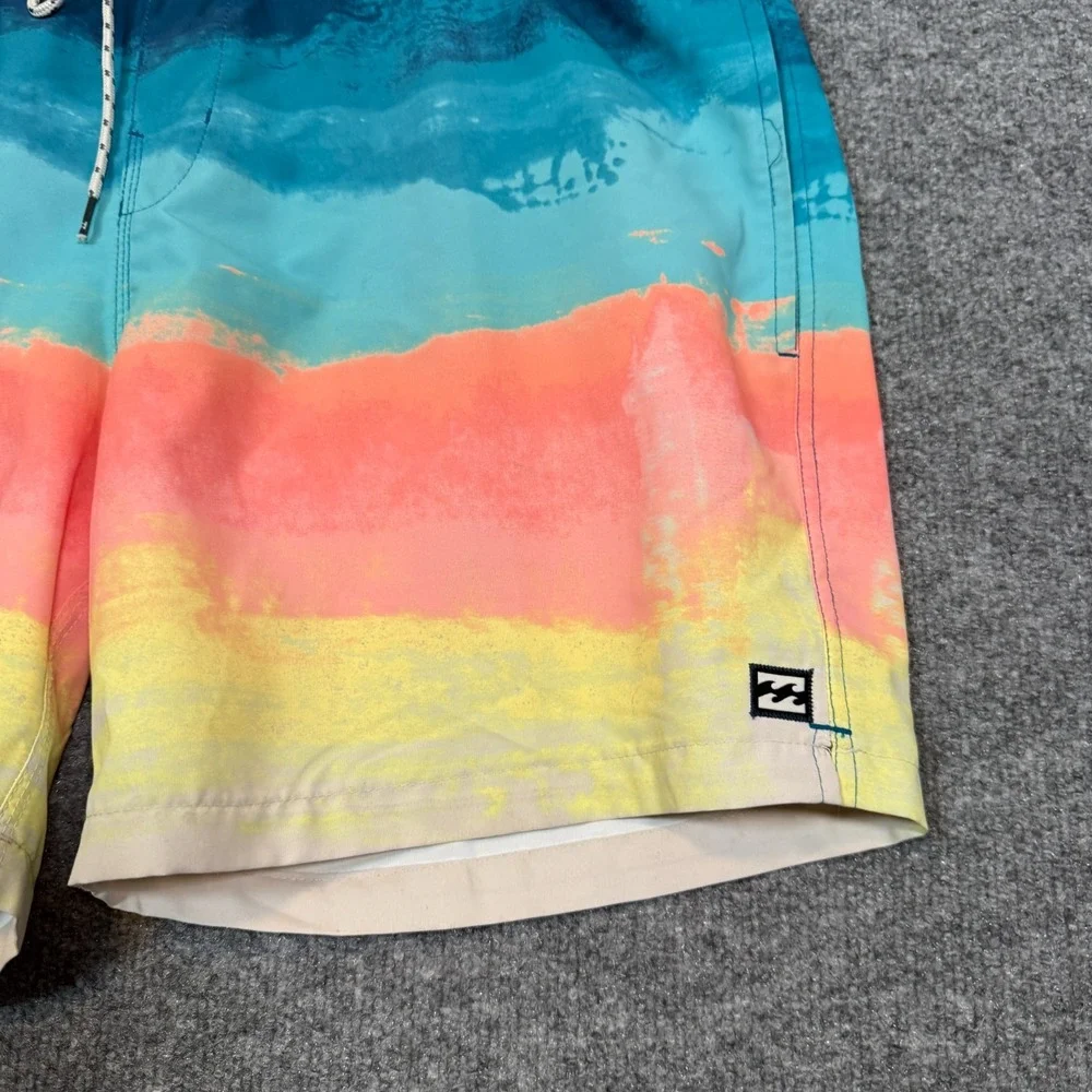 Billabong Recycler Layback Swim Trunks Mens XL Colorful Board‎ Shorts Surf Swim